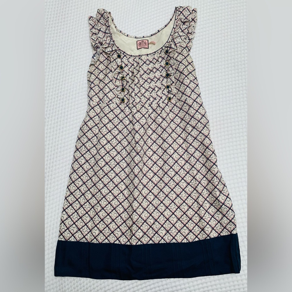 100% silk, beautiful plaid print juicy couture dress